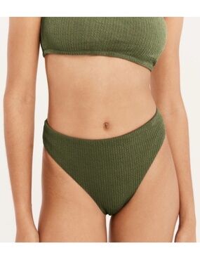 J Crew Swim L Bikini Bottom Green